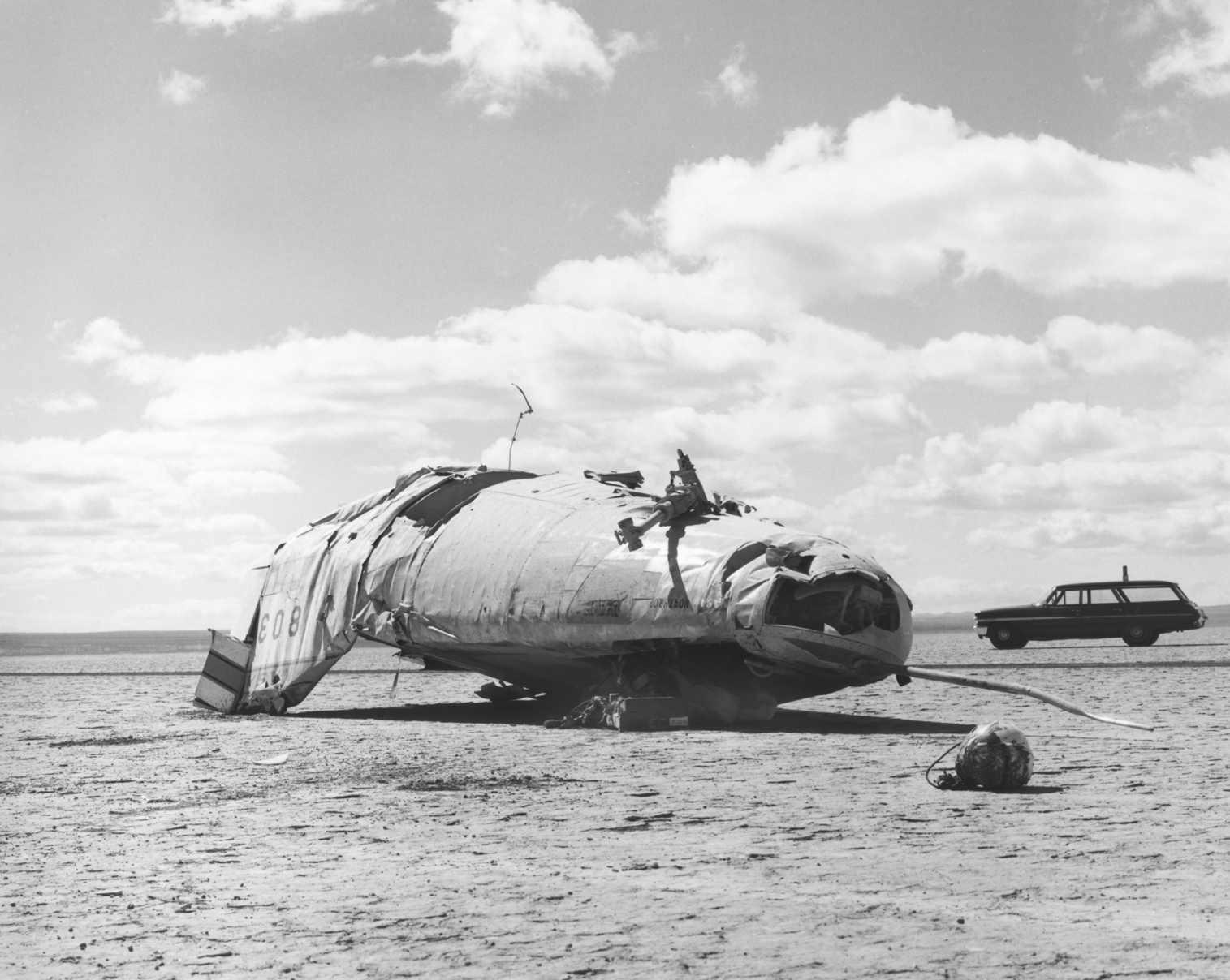 Space History Photo: M2-F2 Crash on Rogers Dry Lake